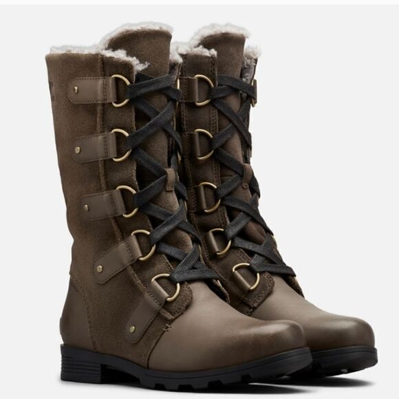 Sorel Shoes - Sorel Emelie Lace Up Waterproof Boots Major 9.5